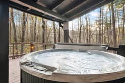 Peach and Plumeria |2BR Cabin Rental | Blue Ridge GA | Hot Tub, Outdoor Deck & Grill!