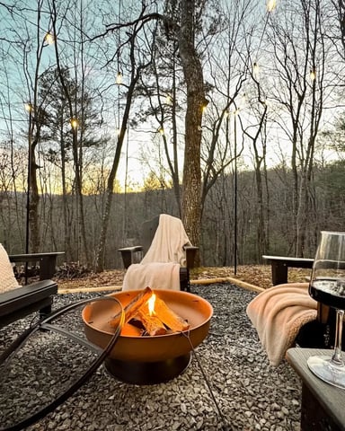 Private hot tubs and firepits
