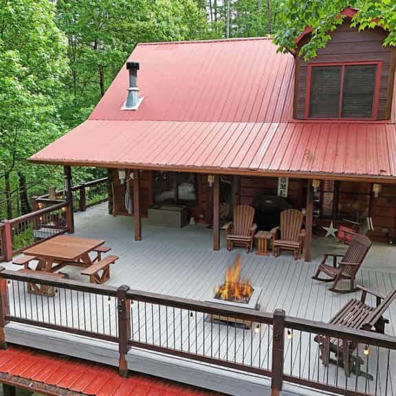 Elegant Escape Luxury 3BR Cabin w/ Firepits & Decks | Cherry Log GA - Image 1