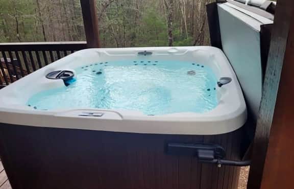 No Agenda Cabin | Pet-Friendly Blue Ridge Cabin with Hot Tub & Firepit
