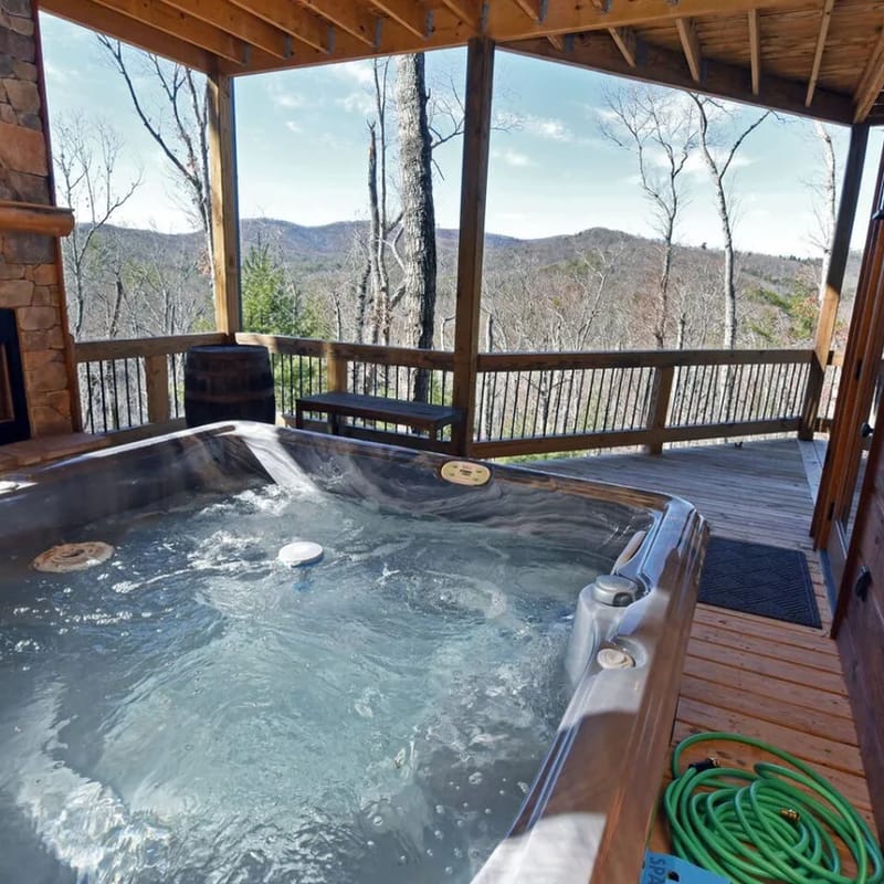Stoneman Lodge | 4BR Luxury Cabin Rental | Blue Ridge GA | Hot Tub & Mountain Views